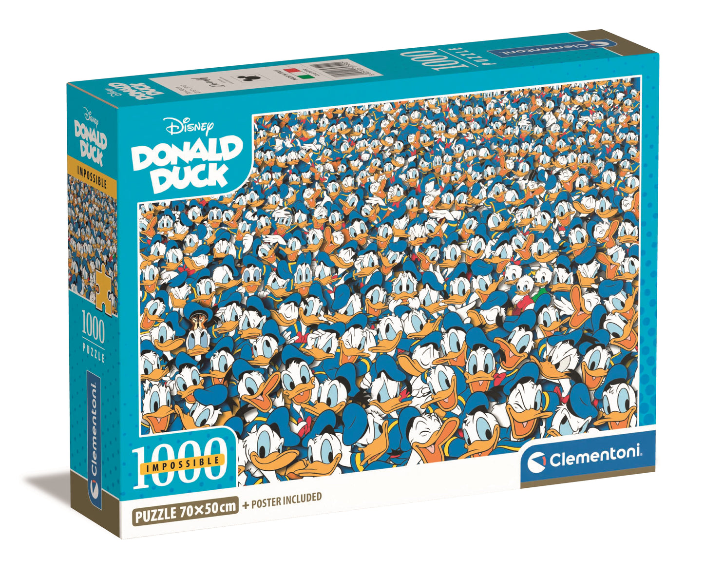 Clementoni Disney Impossible: Donald Duck, 1000 Piece Puzzle - Imported