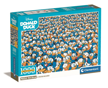 Clementoni Disney Impossible: Donald Duck, 1000 Piece Puzzle - Imported