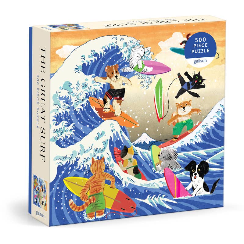 Galison The Great Surf, 500 Piece Puzzle