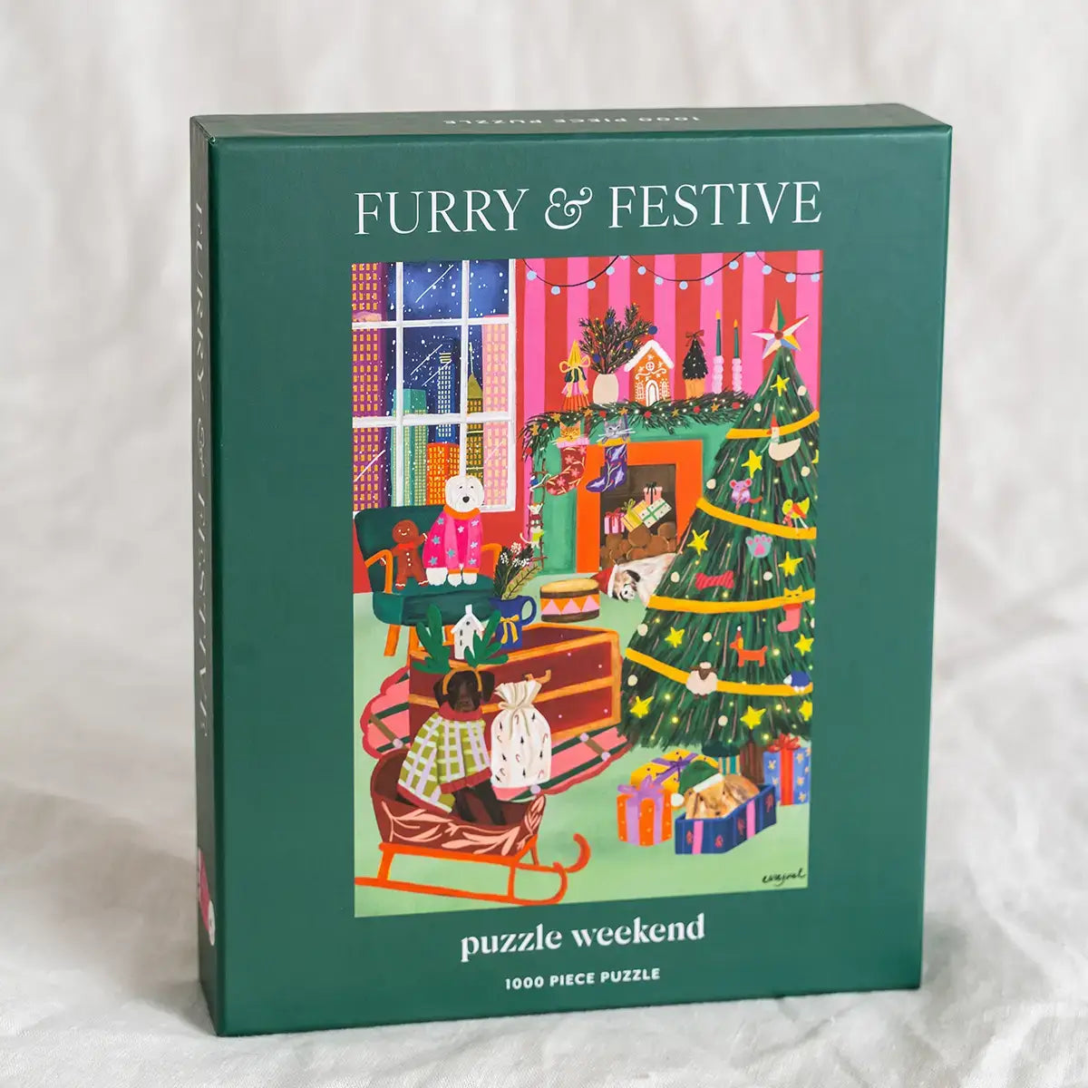 Puzzle Weekend Furry & Festive, 1000 Piece Puzzle