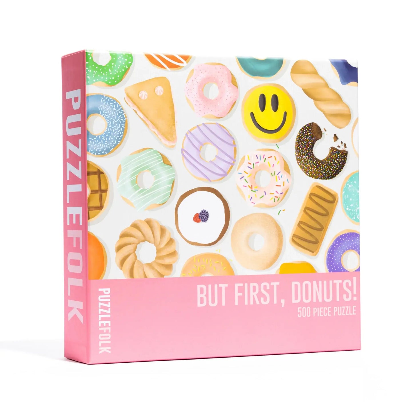 Puzzlefolk But First, Donuts, 500 piece puzzle