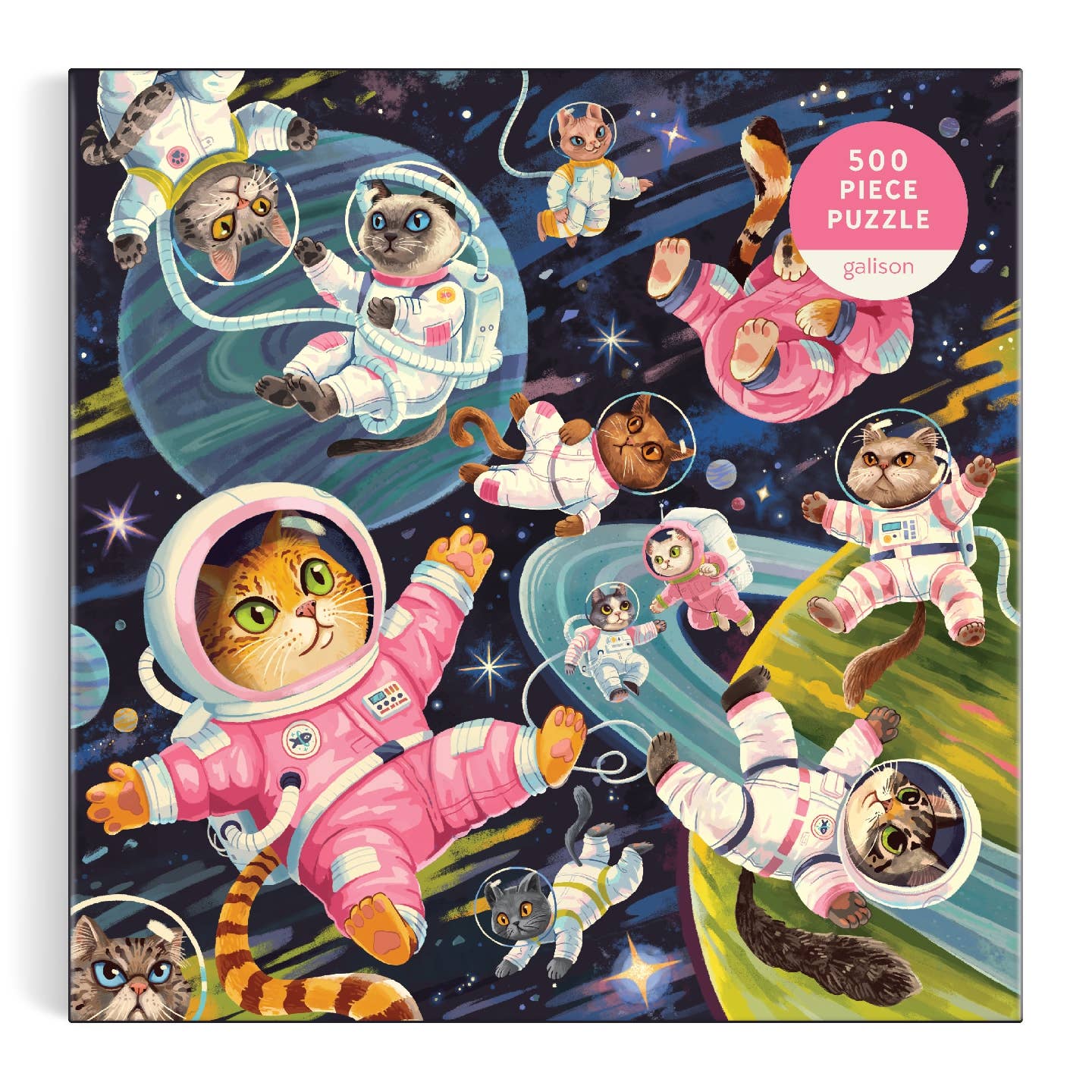 Galison A Space Meowdyssey, 500 Piece Puzzle