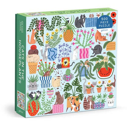 Galison Cats in the Houseplants, 500 Piece Puzzle