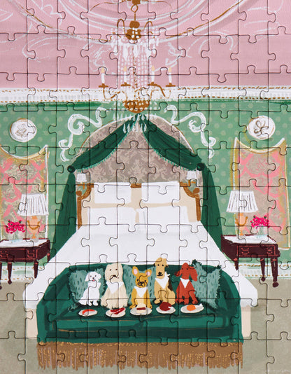 Ordinary Habit Posh Puppy Room Service, 100 Piece Puzzle