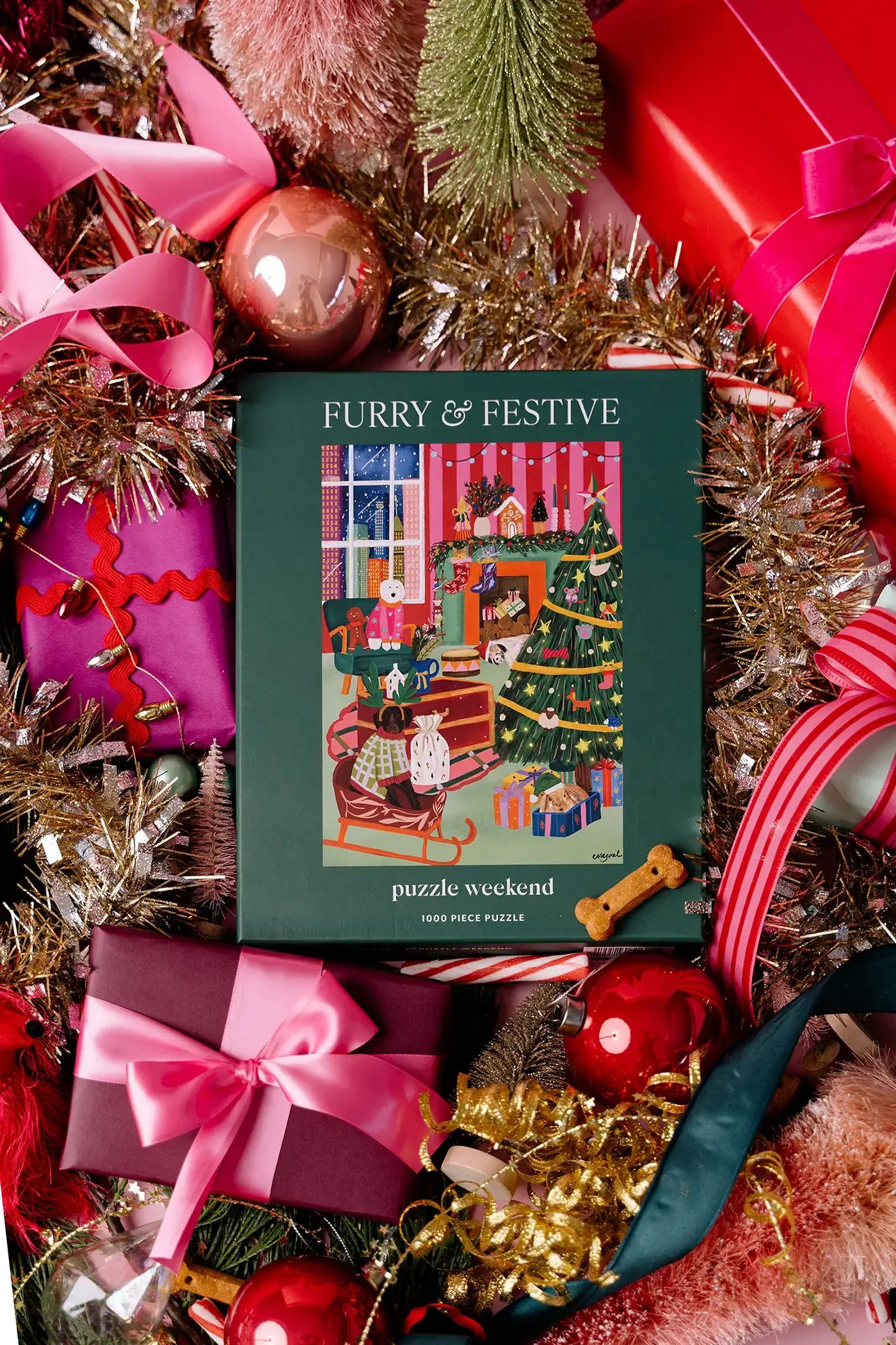 Puzzle Weekend Furry & Festive, 1000 Piece Puzzle