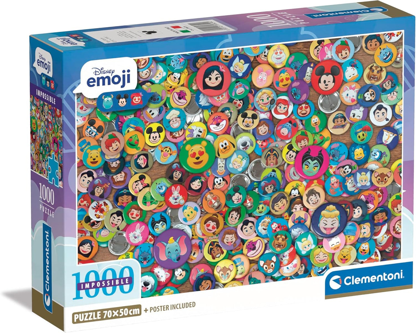 Clementoni Impossible: Disney Emoji, 1000 Piece Puzzle - Imported