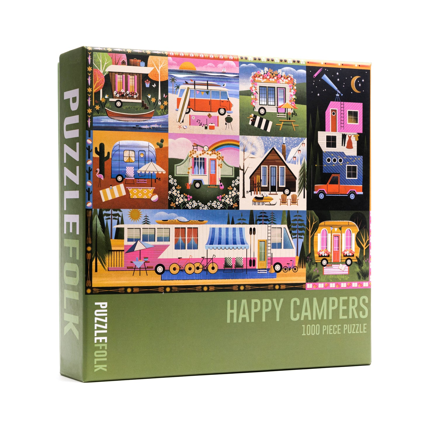 Puzzlefolk Happy Campers, 1000 Piece Puzzle