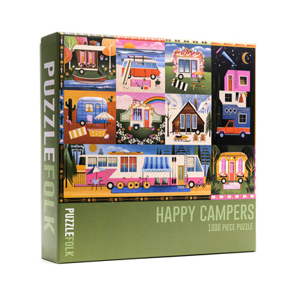 Puzzlefolk Happy Campers, 1000 Piece Puzzle