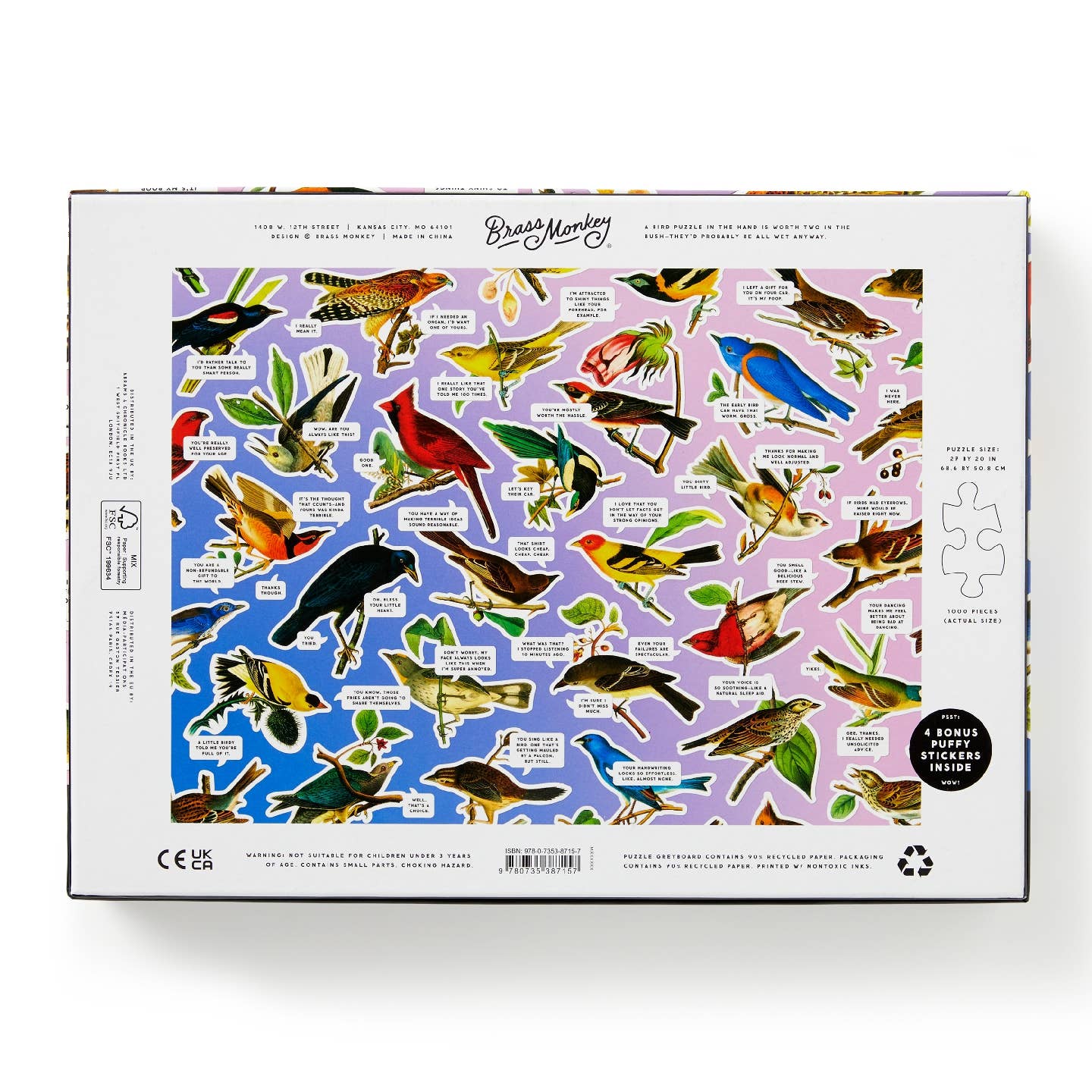Brass Monkey Salty Birds, 1000 Piece Puzzle