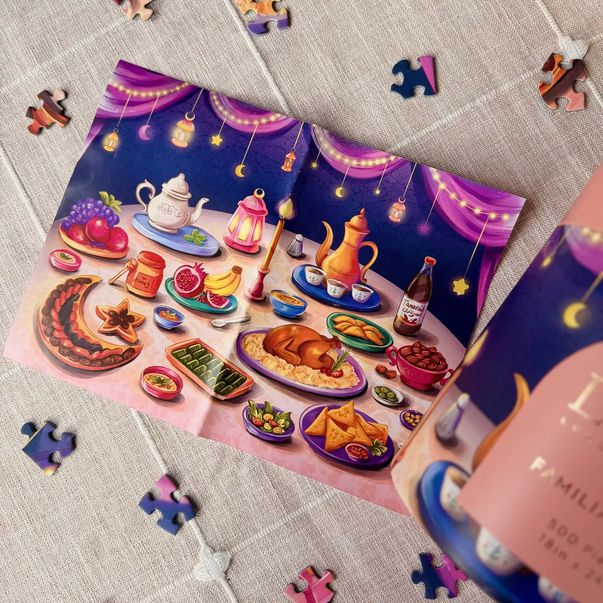 Laila Luxury Puzzles Familiar Feast, 500 Piece Puzzle