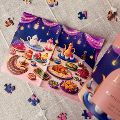 Laila Luxury Puzzles Familiar Feast, 500 Piece Puzzle