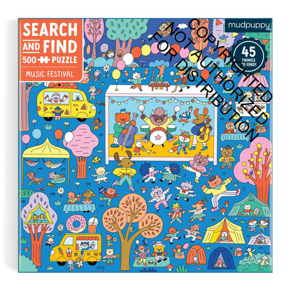 Mudpuppy Search and Find: Music Festival, 500 Piece Puzzle