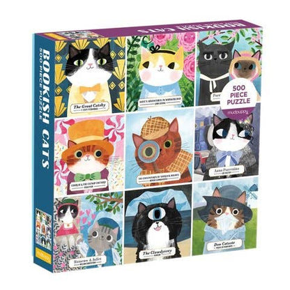 Mudpuppy Bookish Cats, 500 Piece Puzzle