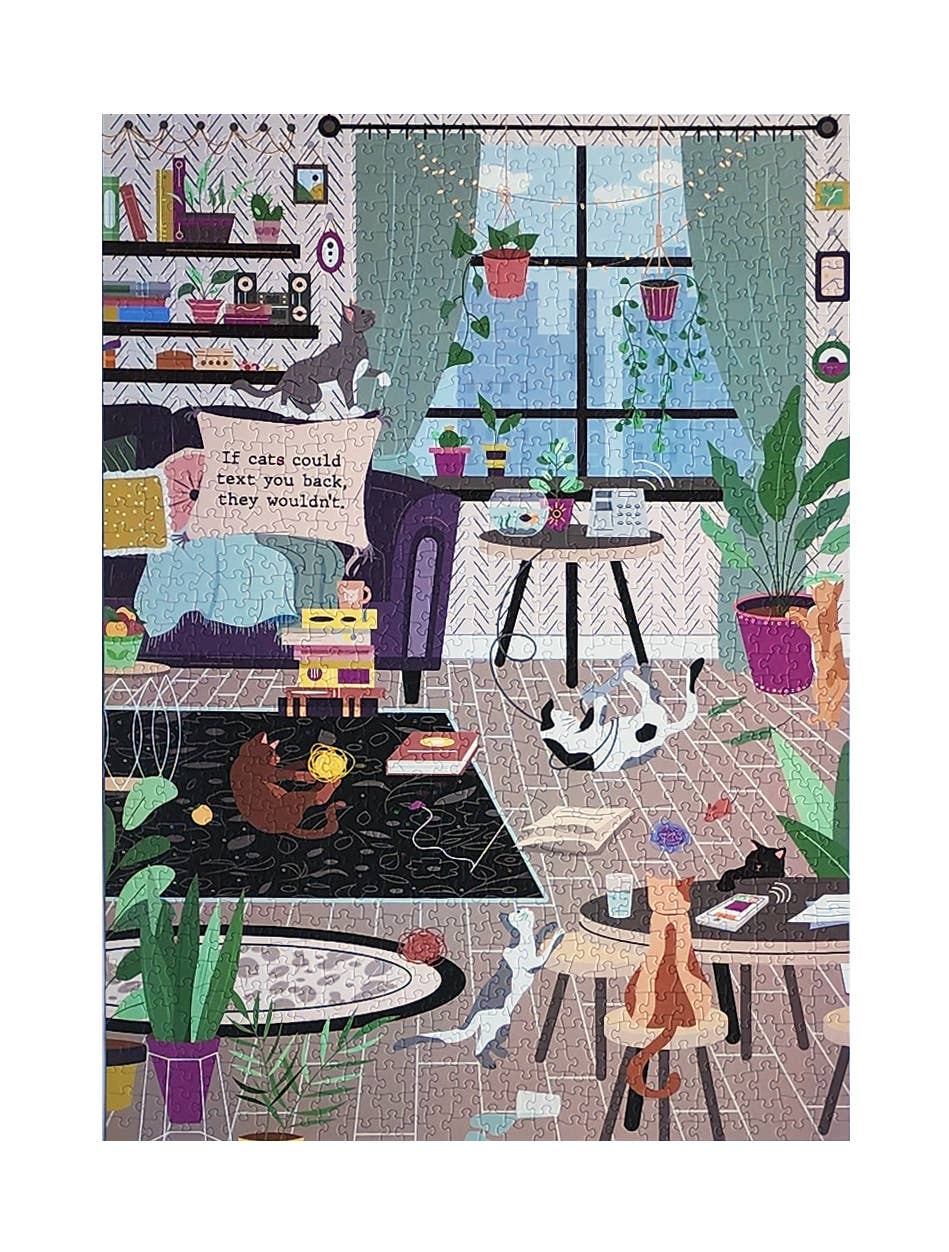 ellembee If Cats Could Text You Back, 1000 Piece Puzzle