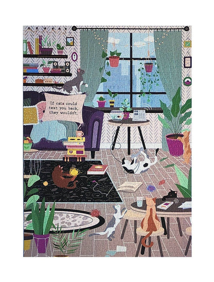 ellembee If Cats Could Text You Back, 1000 Piece Puzzle