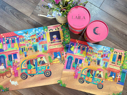 Laila Luxury Puzzles Rickshaw Ride, 500 Piece Puzzle