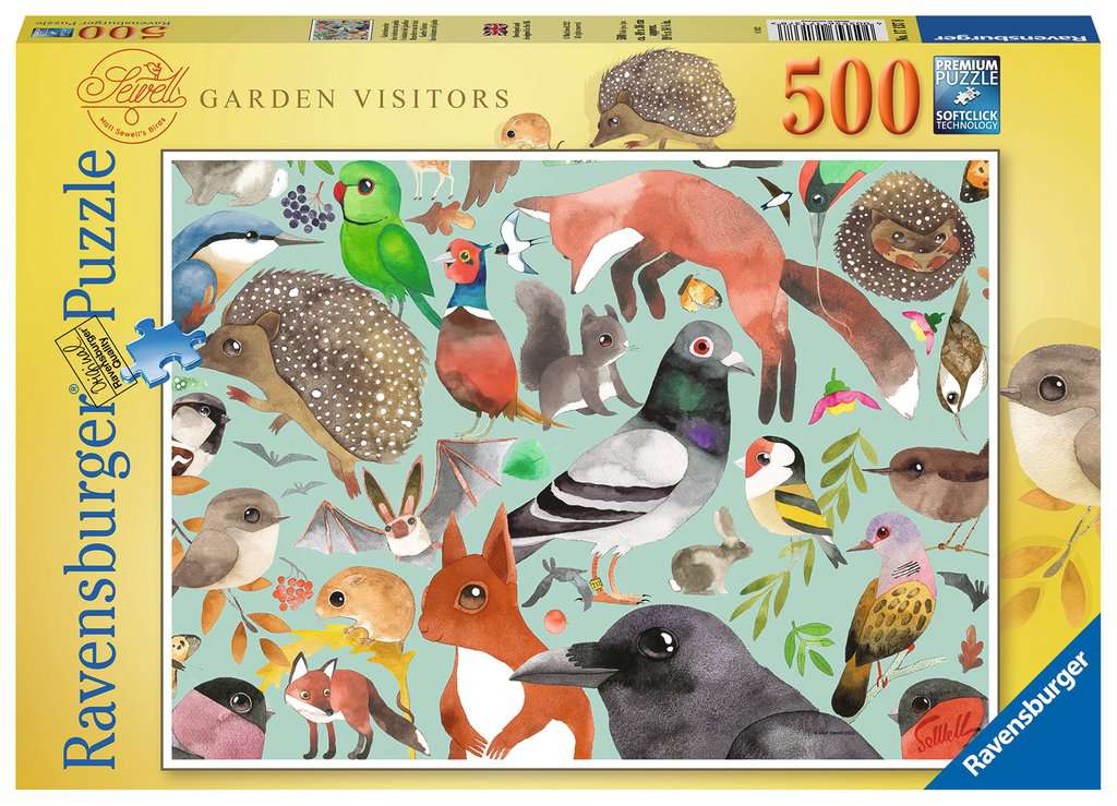 Ravensburger Garden Visitors, 500 Piece Puzzle - Imported