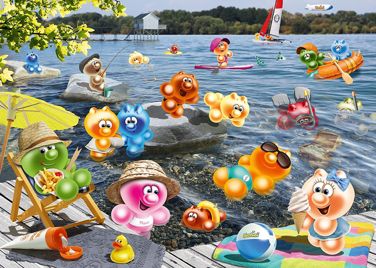 Ravensburger Gelini Seaside Picnic, 1000 Piece Puzzle - Imported