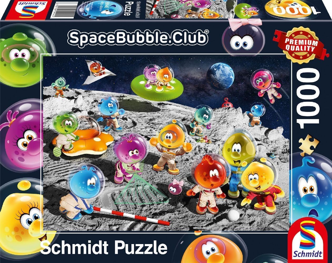 Schmidt Space Bubble Club: On the Moon Gelini, 1000 Piece Puzzle - Imported