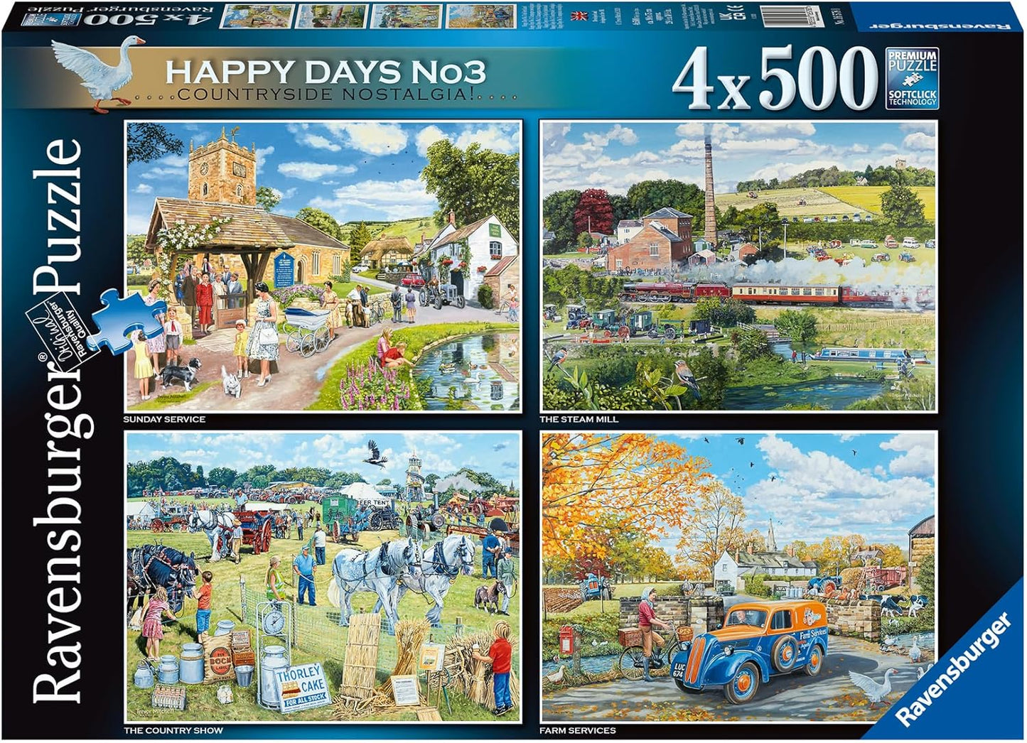 Ravensburger Happy Days n° 3, 4 boîtes de 500 pièces