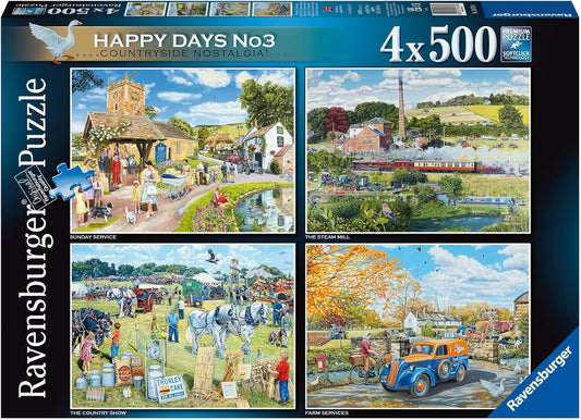 Ravensburger Happy Days n° 3, 4 boîtes de 500 pièces