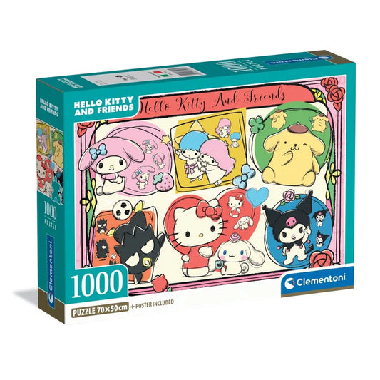 Clementoni Hello Kitty and Friends, 1000 Piece Puzzle - Imported