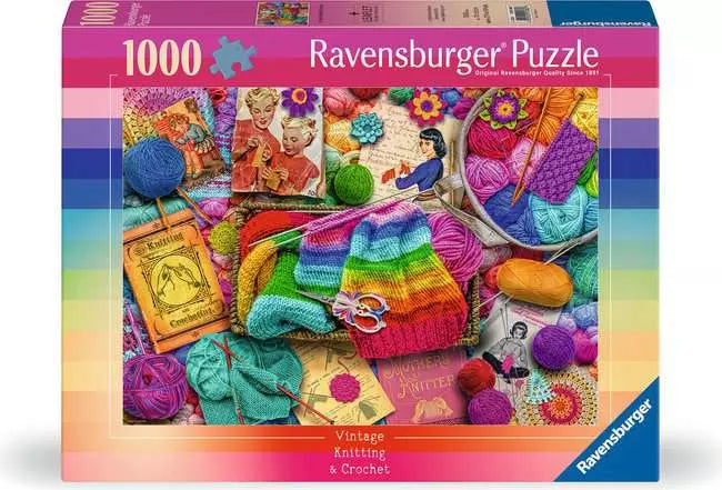 Ravensburger Vintage Knitting & Crochet, 1000 Piece Puzzle - Imported