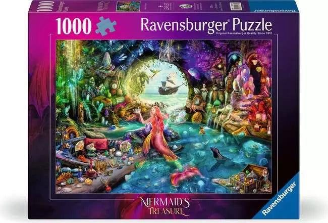 Ravensburger Aimee Stewart Mermaids Treasure, 1000 Piece Puzzle - Imported