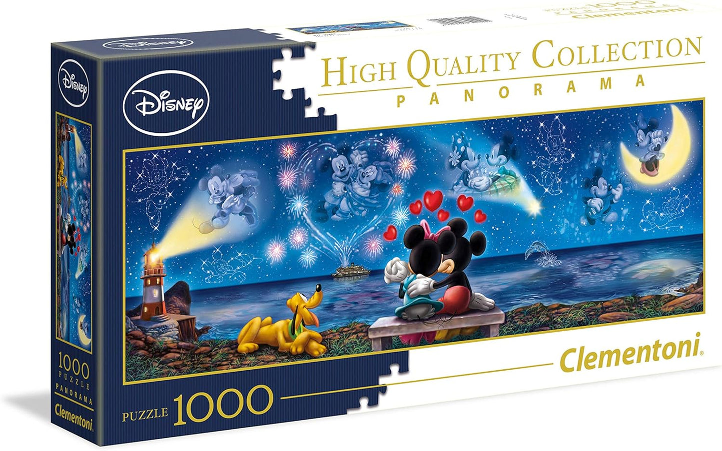 Clementoni Panoramic Disney Mickey Mouse Fireworks, 1000 Piece Puzzle - Imported