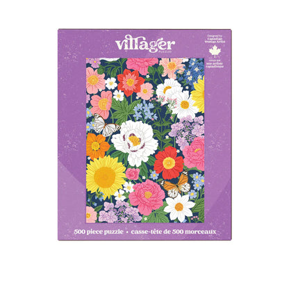 Villager Midnight Blooms, 500 Piece Puzzle
