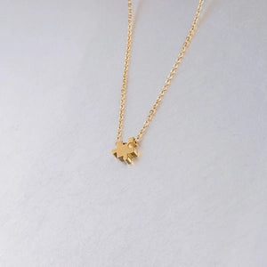 Puzzle Piece Necklace, Gold Plated