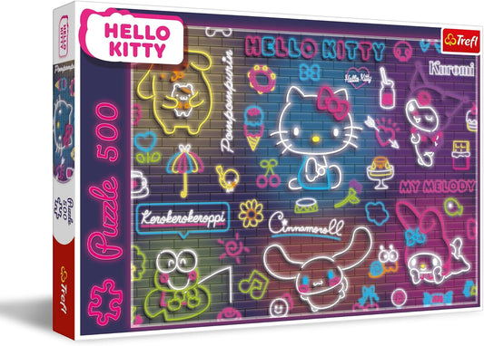 Trefl Hello Kitty Neon, 500 Pieces - Imported