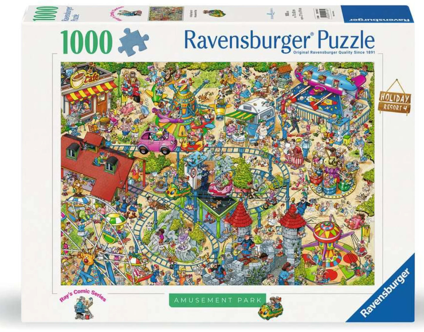Ravensburger Ray's Comic Series, Holiday Resort: The Amusement Park, 1000 Piece Puzzle - Imported