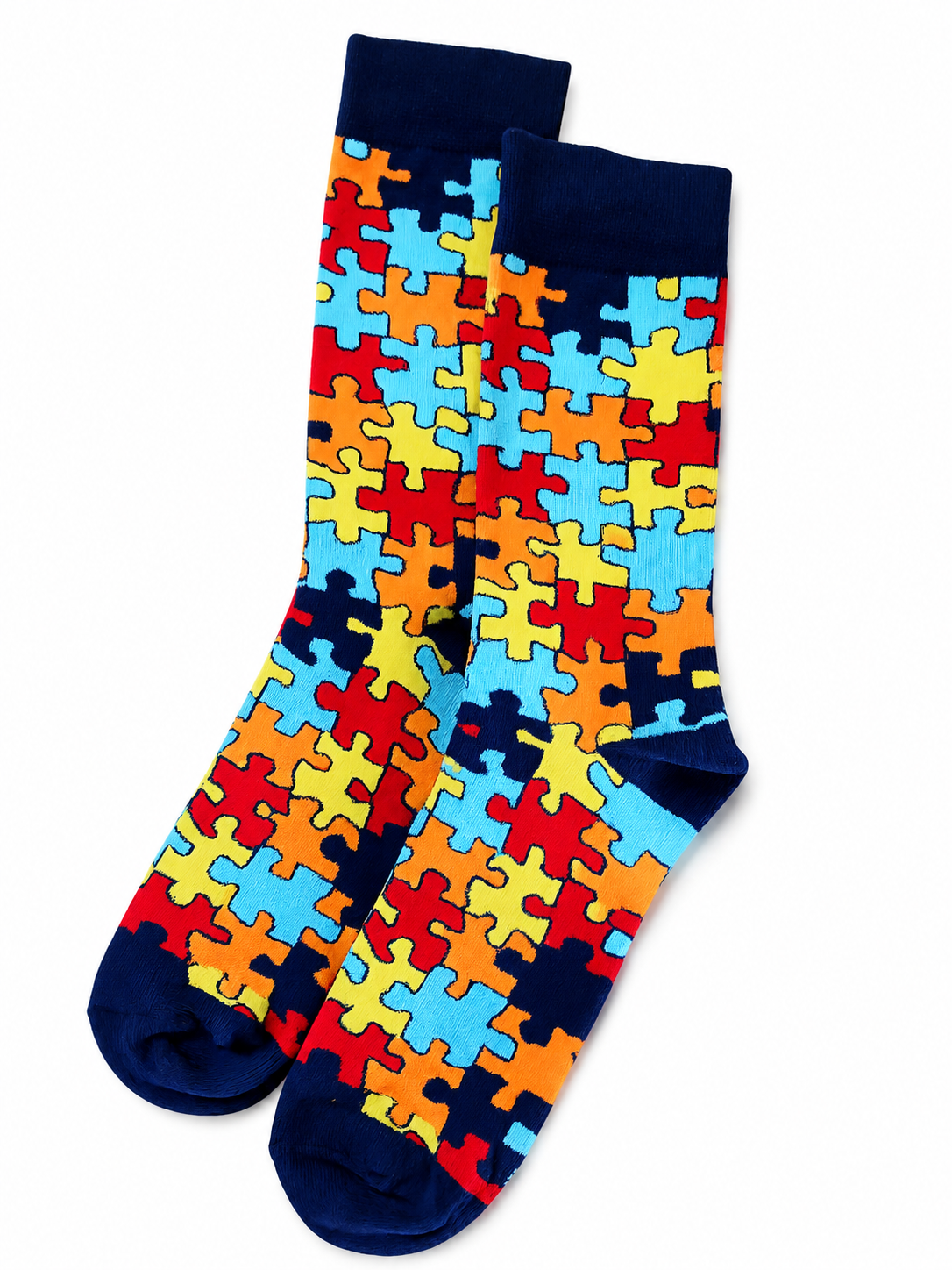 Unisex Puzzle Socks, Blue