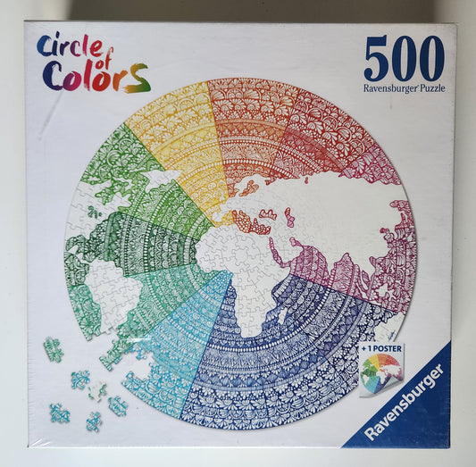 Ravensburger Circle of Colors Mandala, 500 Pieces - Imported