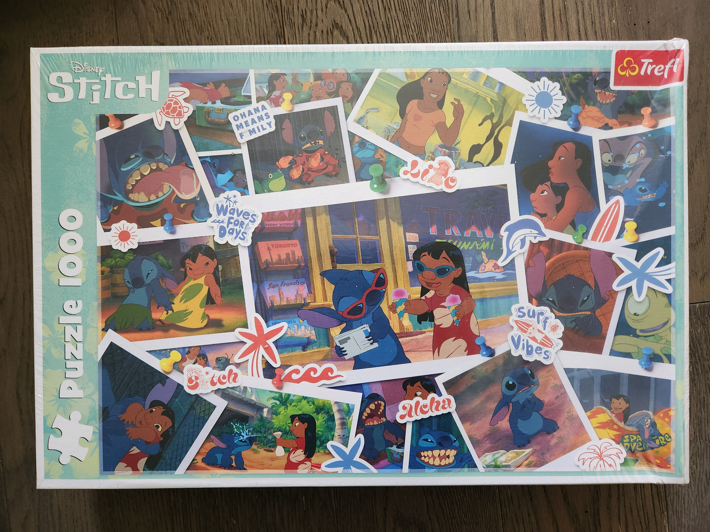 Trefl Disney Vacation with Stitch, 1000 Piece Puzzle - Imported DAMAGED BOX