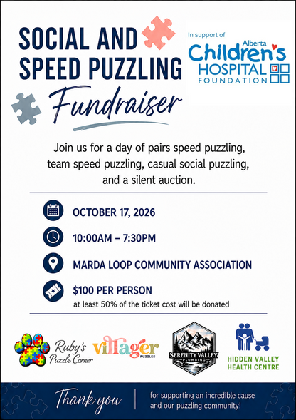 Social and Speed Puzzling Fundraiser Event Ticket