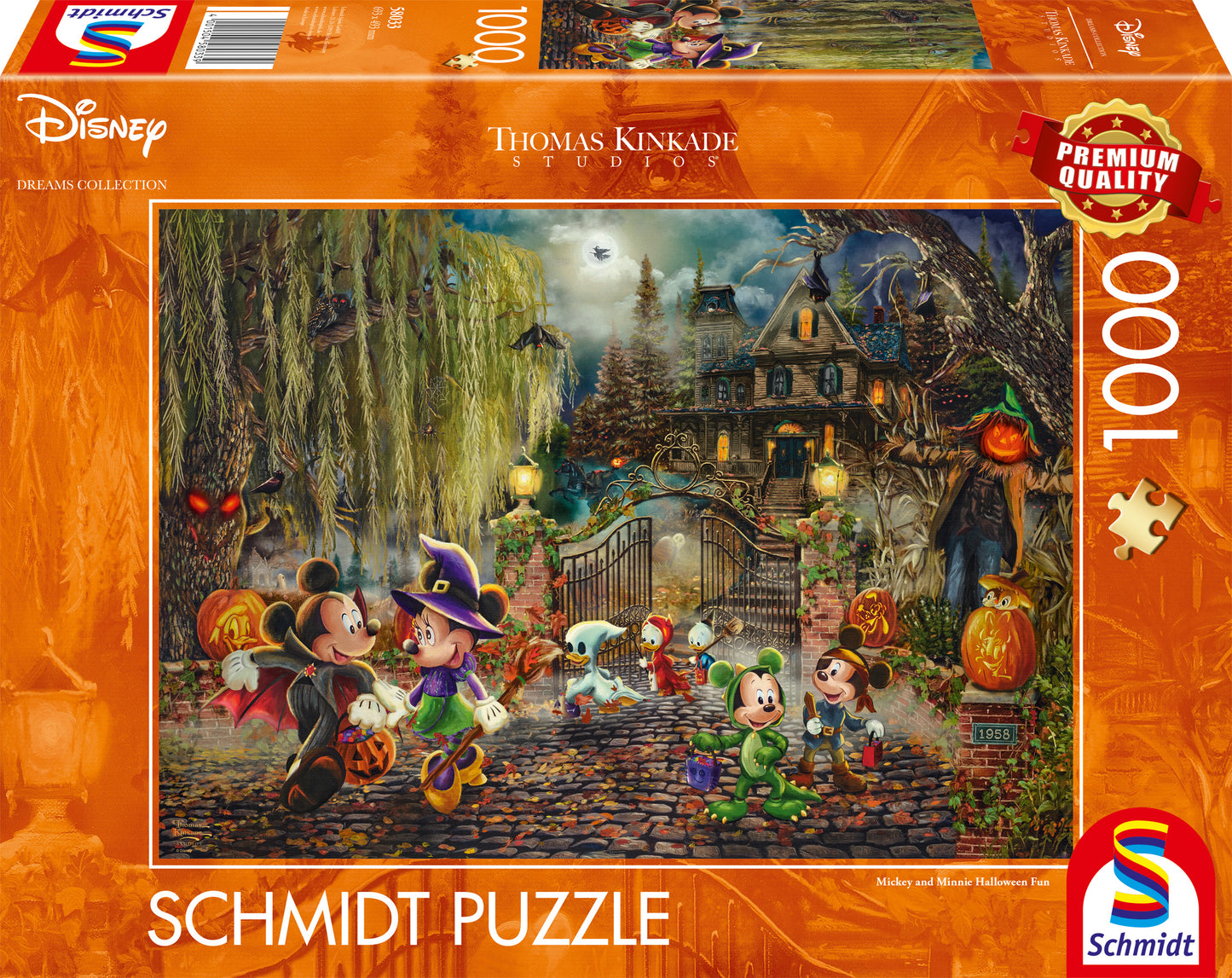 Schmidt Disney Mickey & Minnie Halloween Fun, 1000 Pieces Puzzles - Imported