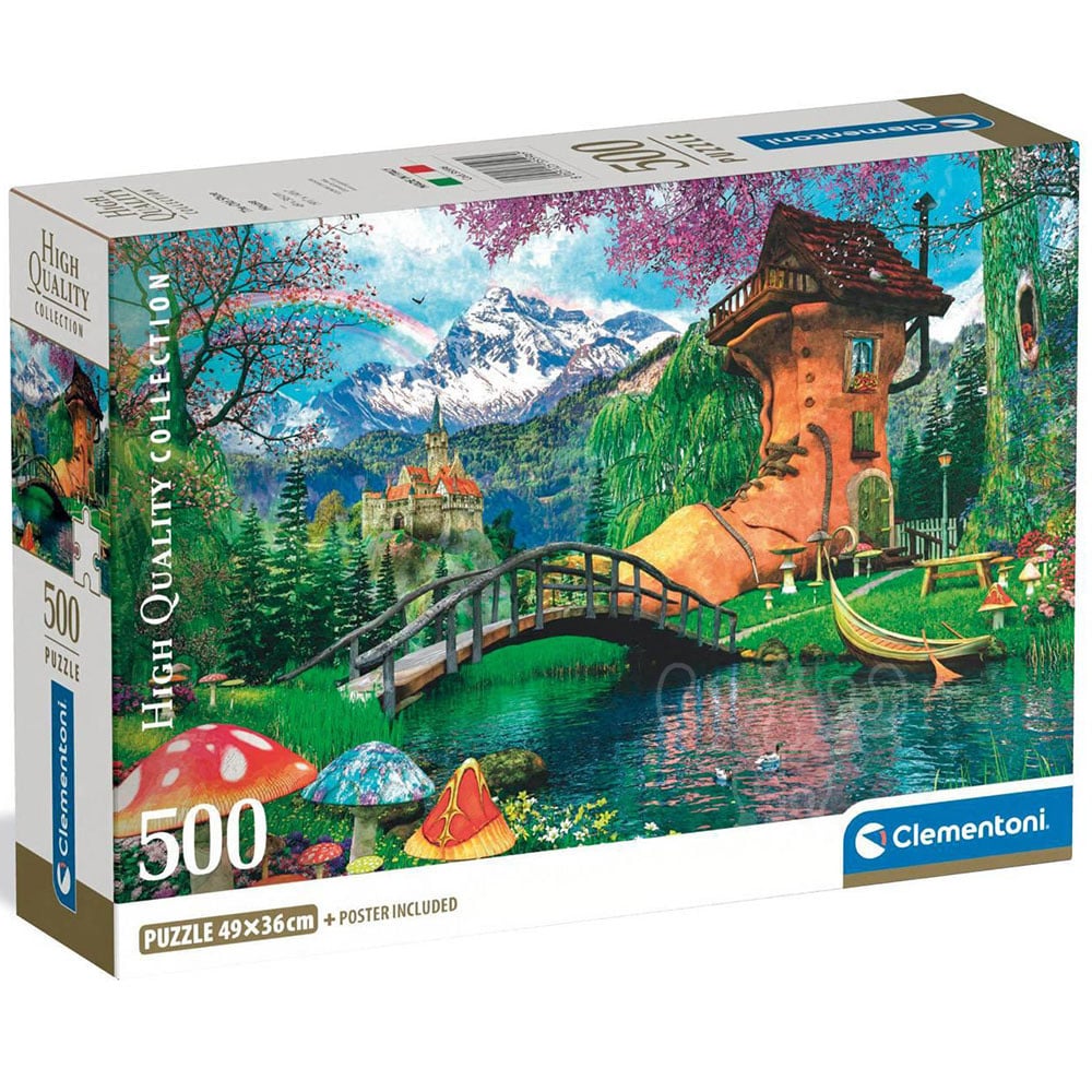 Clementoni The Old Shoe House, 500 Piece Puzzle