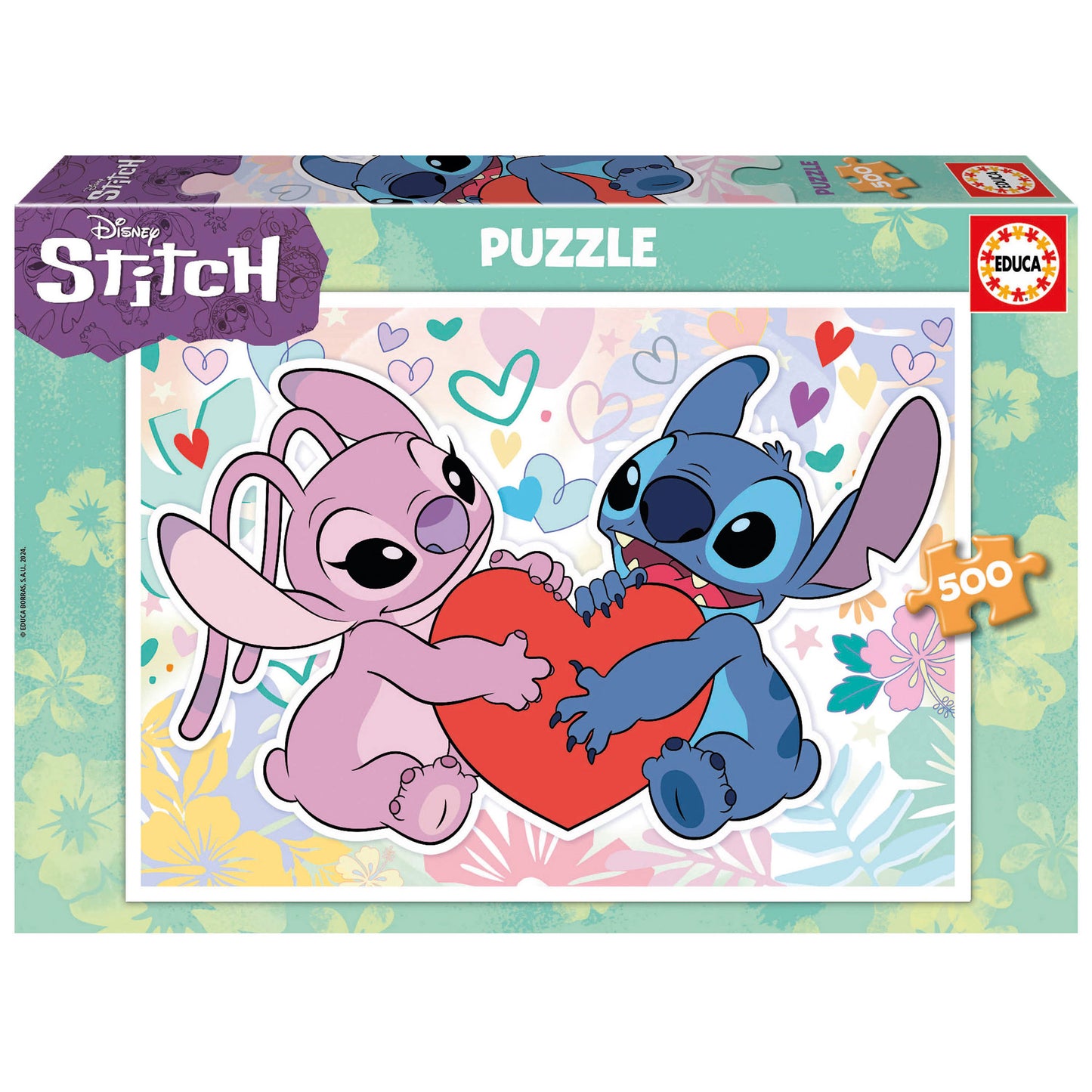 Educa Disney Stitch and Angel, 500 Piece Puzzle - Imported