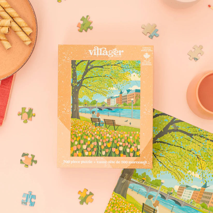 Villager Tulip Season, 500 Piece Puzzle