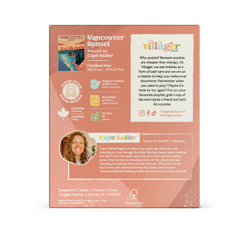 Villager Vancouver Sunset, 1000 Piece Puzzle