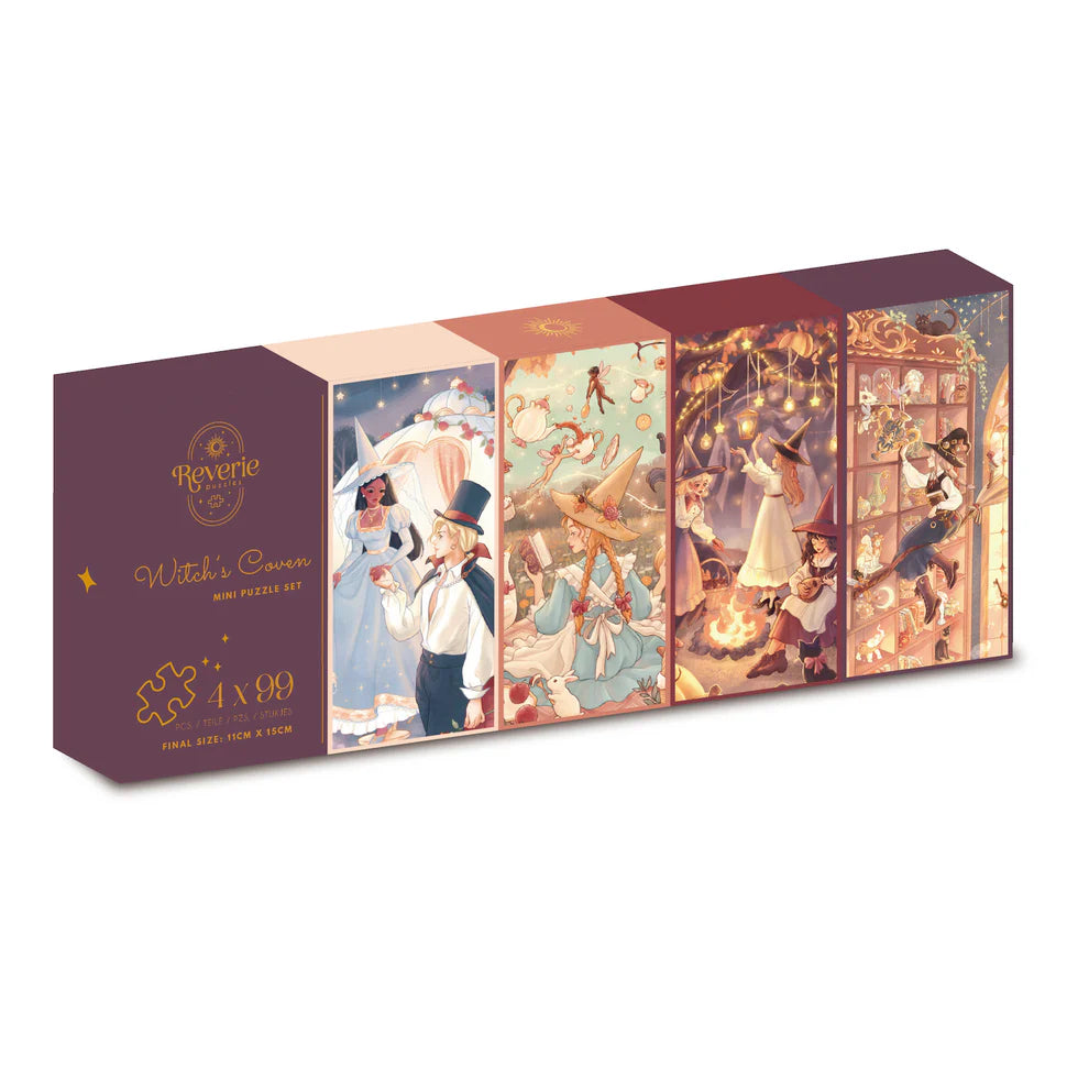 Reverie Witch's Coven, 4 x 99 Piece Mini Puzzle Set